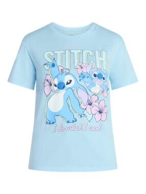 Stitch Women's Graphic Tee with Short Sleeves, Sizes XXS-XXL